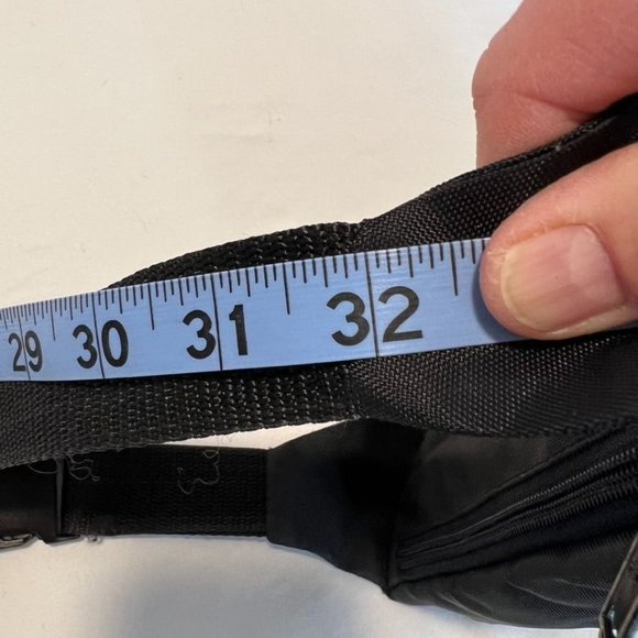 Starter Black Nylon Fanny Pack Adjustable Waist, one size, sport waistpack - Picture 8 of 8